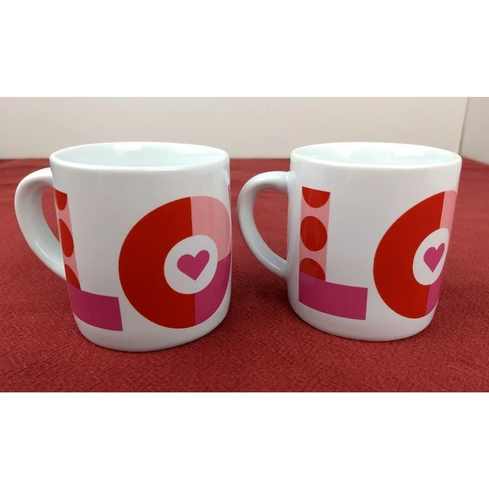Crate & Barrel LOVE HEART MUGS 3